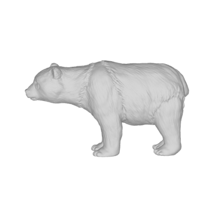 3D model of a walking bear