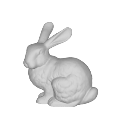 3D white rabbit model