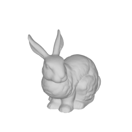 3D model of a white rabbit