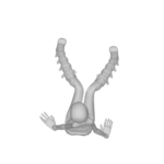 3D model of person falling upside down