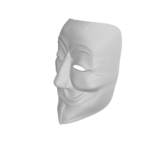 3D model of a Guy Fawkes mask