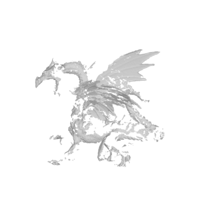 Monochrome abstract dragon illustration