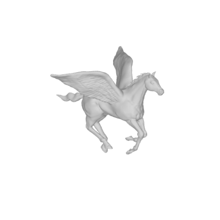 3D model of flying winged horse