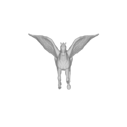 3D model of Pegasus with wings spread