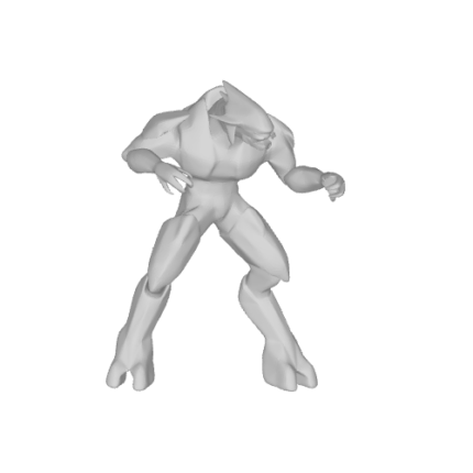 Animated 3D model of an alien creature