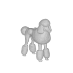 3D model of a poodle dog