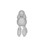 White poodle figurine, front view.