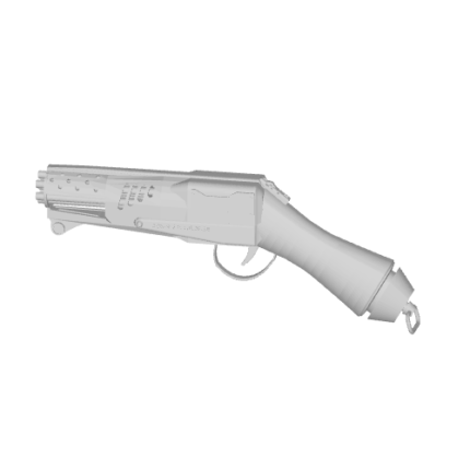 3D-rendered shotgun model