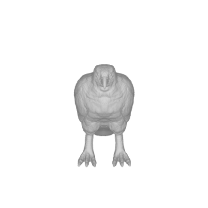 3D rotating vulture animation