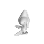 3D printed squid figurine model