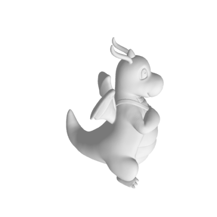 3D model of a cute dragon character