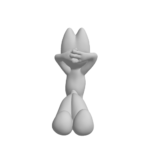 3D figure model lying down