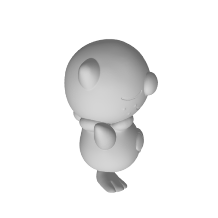 3D model of a cute cartoon character