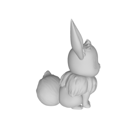 3D model of a cute fox-like creature