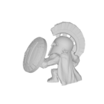 3D model of ancient warrior with shield