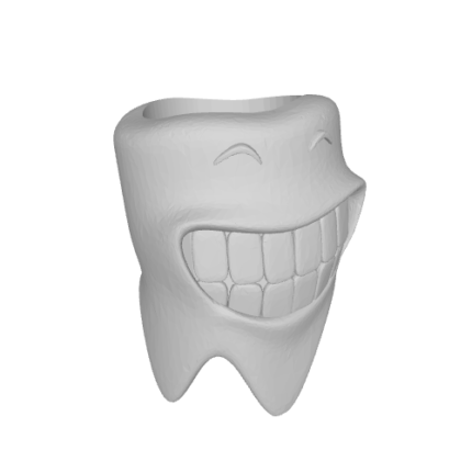 Smiling tooth cartoon graphic