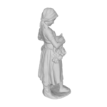 Statue of a girl holding flowers