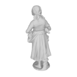 3D model of a statue woman with headscarf