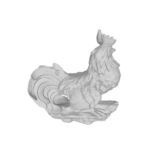 White ceramic rooster figurine