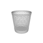 Empty mesh trash can.