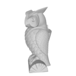 3D model of an owl sculpture