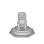 Statue of a traditional Chinese guardian lion