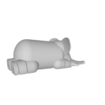 3D model of an elephant lying down