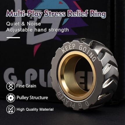 Multi-play stress relief ring for hand exercise